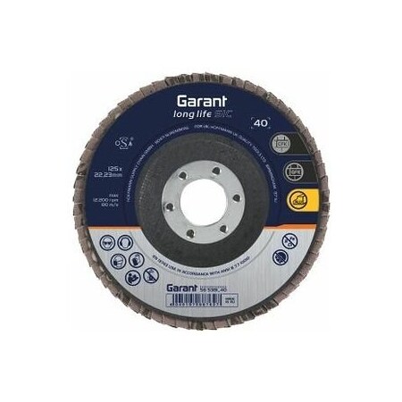 Garant Long Life Silicon Carbide Flap Disc, 115 mm, Grit: 40 565380 40